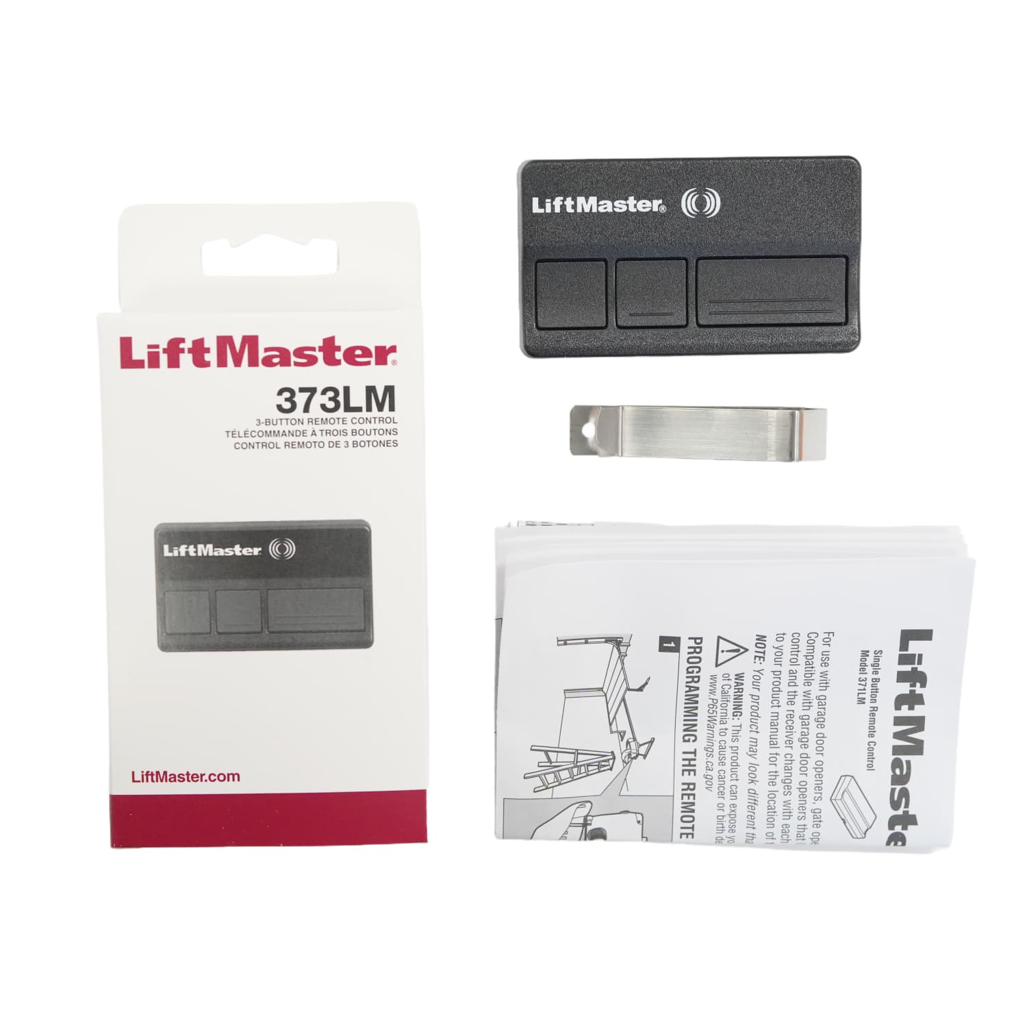 LiftMaster 371LM  Remote Control For Security+ Garage Door Opener Purple Learn Button 